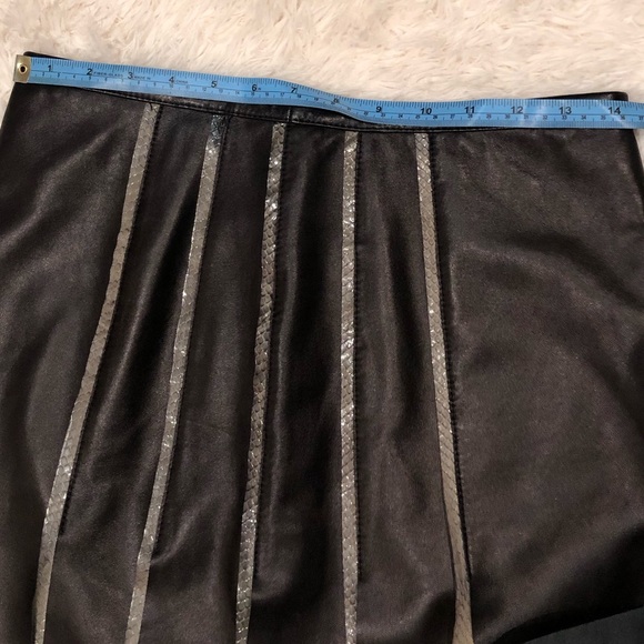 Monika Chiang black snake skin panel skirt - Picture 2 of 8